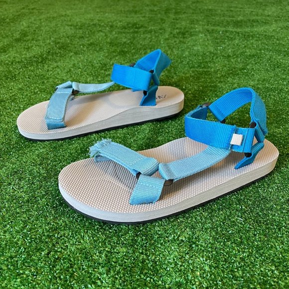 Zara Kids' Hook & Loop Straps Summer Comfort Blue Technical Sandals Shoes Size 6 - Picture 4 of 11